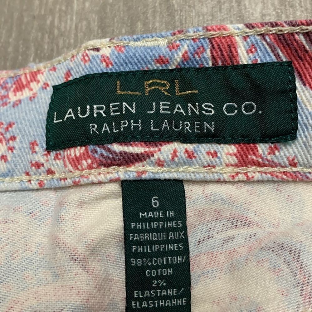 Women’s Lauren Ralph Lauren Paisley Modern‎ Straight Cropped Ankle Jeans Size 6 - Picture 5 of 9